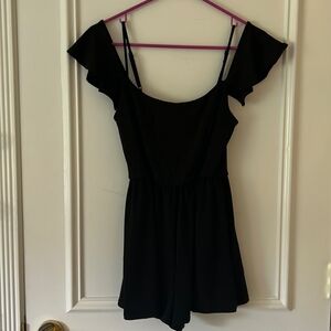 Sexy Urban Outfitters black off shoulder shorts romper M